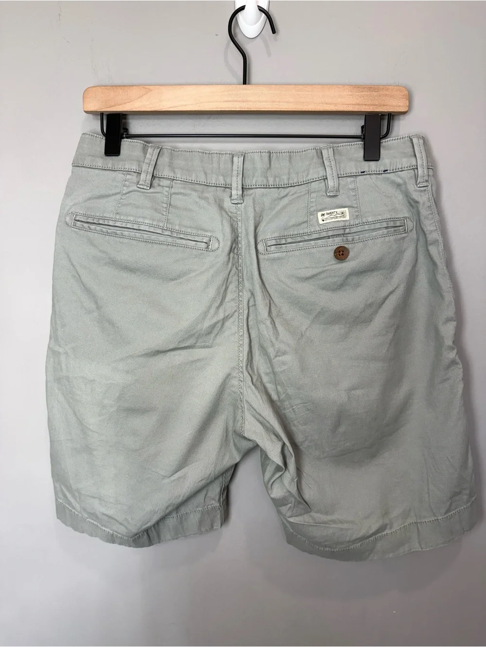 Faherty Brand Chino Shorts Mens 31 Gray‎ Casual Summer 7.5 Inseam